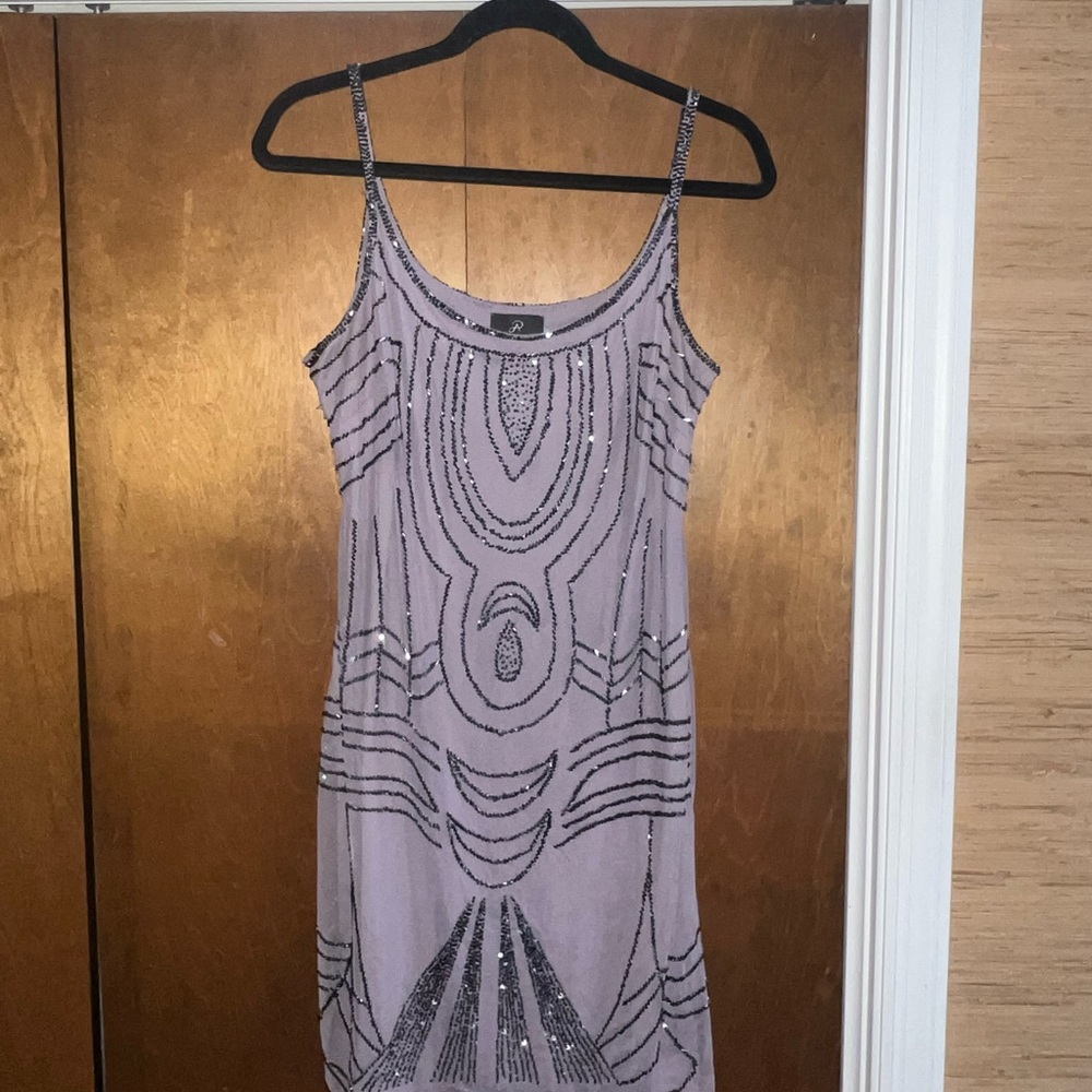 Adrianna Papell Beaded Lavender Dress